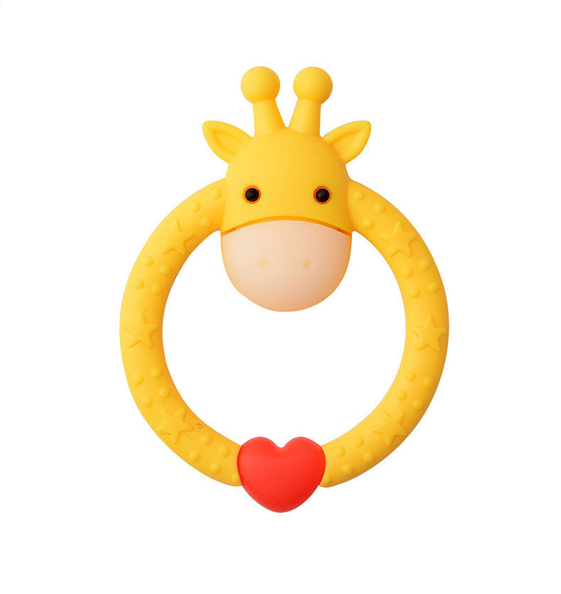 Giraffe Teething Toy – 2-in-1 Silicone Baby Teether & Soother