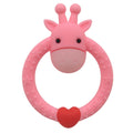 Giraffe Teething Toy – 2-in-1 Silicone Baby Teether & Soother