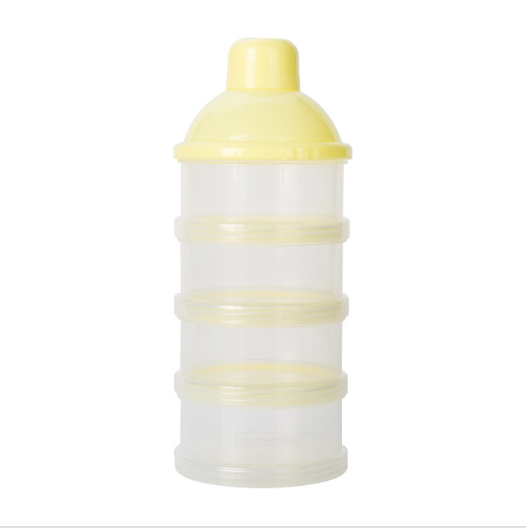 4-Layer Portable Baby Milk Powder Container – BPA-Free Formula Dispenser