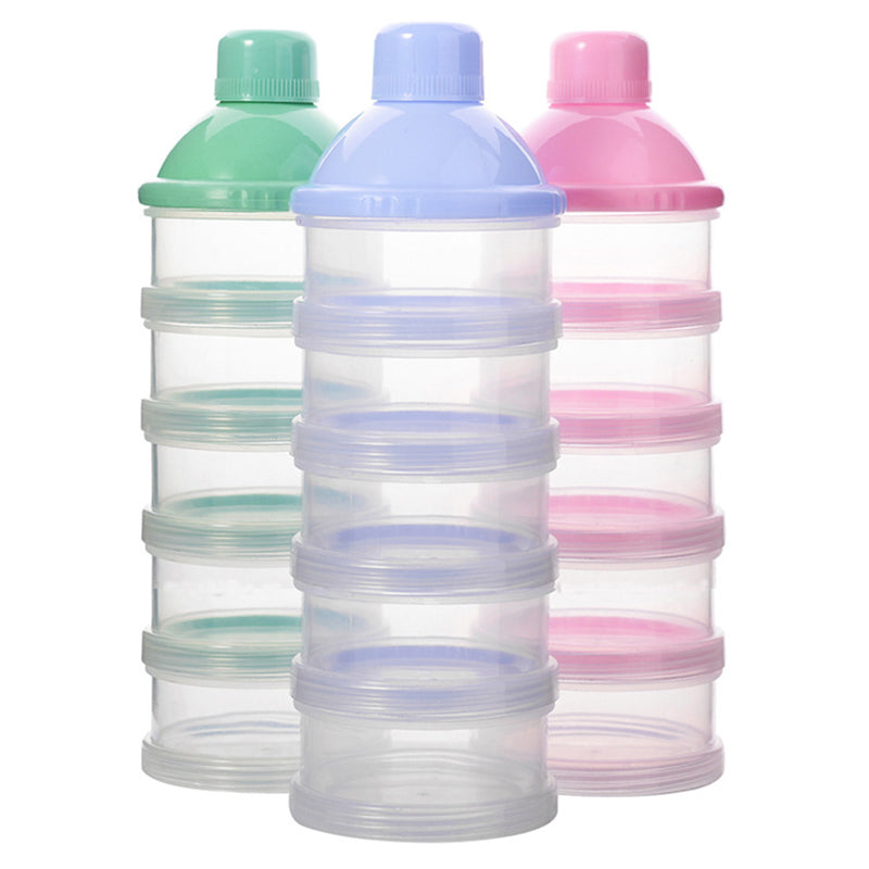 4-Layer Portable Baby Milk Powder Container – BPA-Free Formula Dispenser